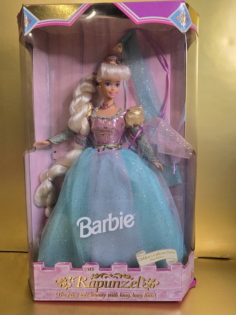 Barbie Rapunzel Doll in Pink, Blue & Gold